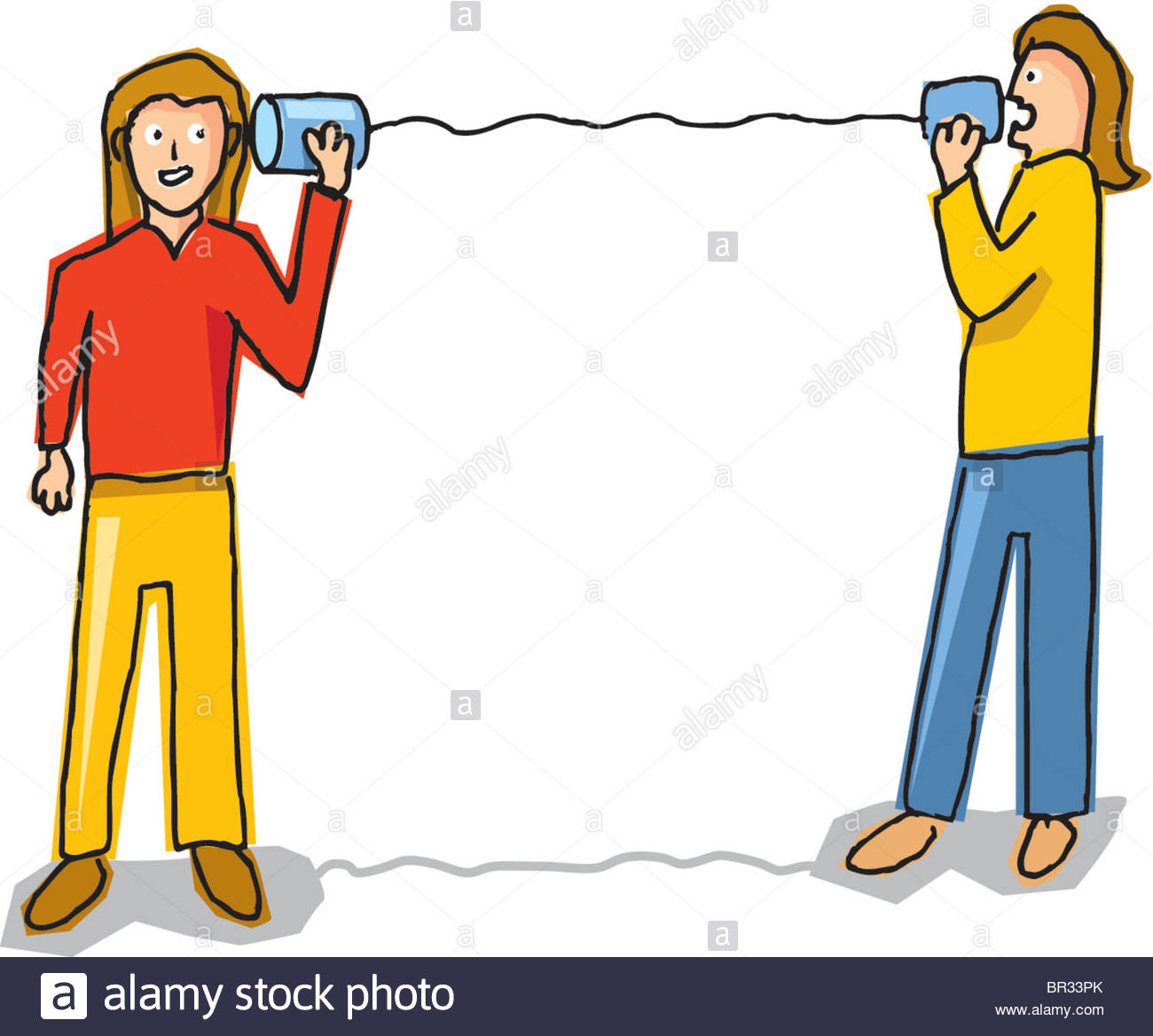 a-picture-of-two-women-talking-through-tin-cans-BR33PK